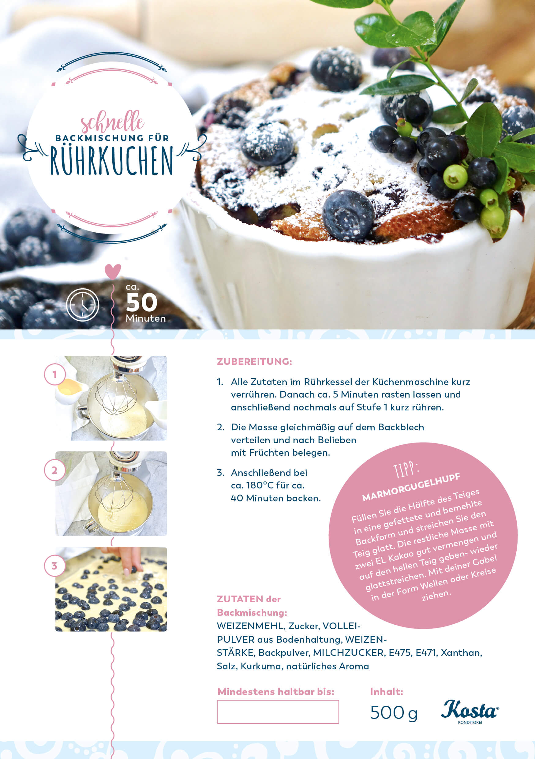 2020-Backmischung-Ruehrkuchen-120x210mm2 Backmischung für Rührkuchen von der Konditorei Kosta Zutaten