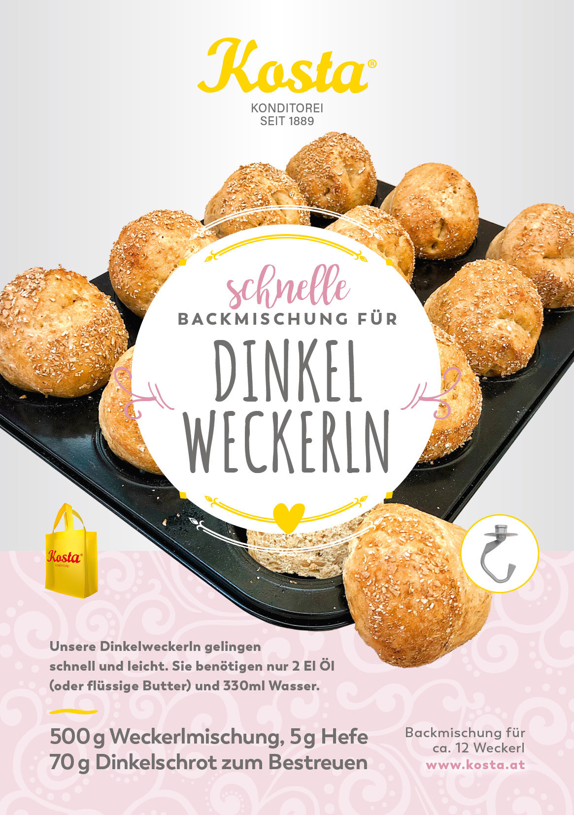 2020-Backmischung-Dinkelweckerl-148x210mm Backmischung Dinkelweckerln von Konditorei Kosta