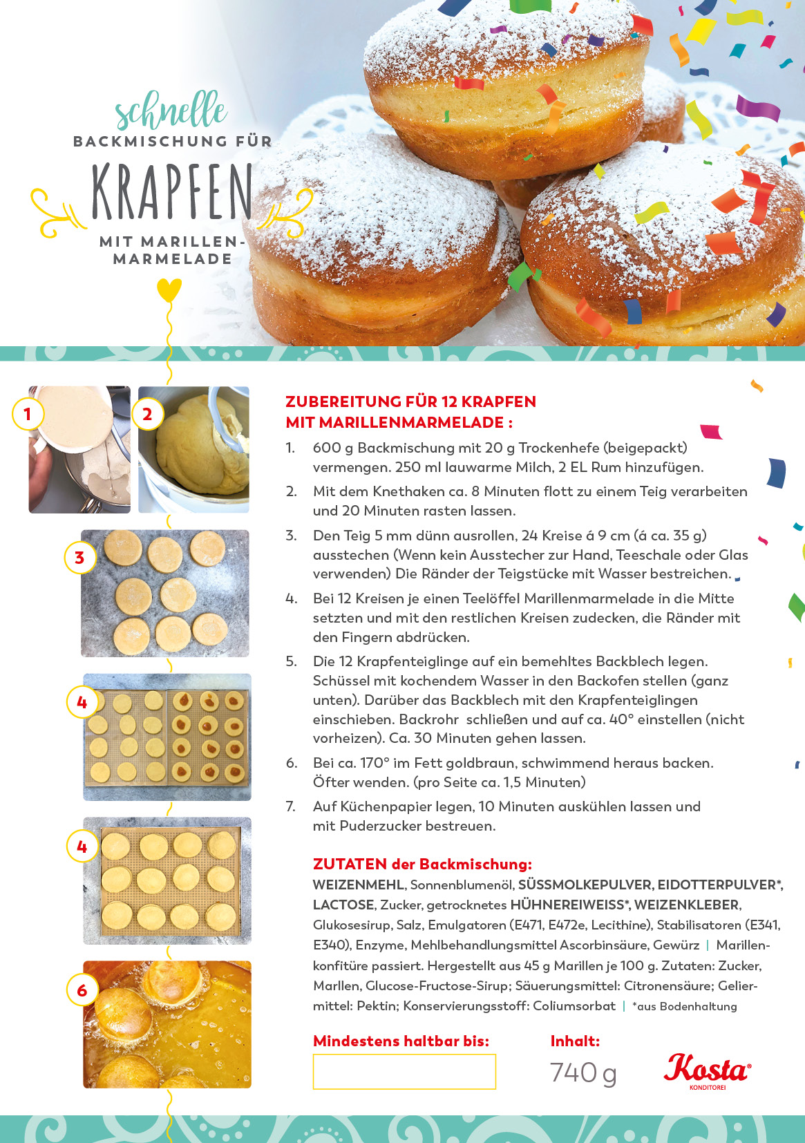 Zubereitung Krapfen Backmischung