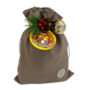 Weihnachtssackerl Köstlich & Handgemacht 740g (Samt silbergrau)