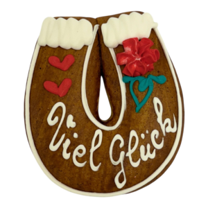 Glücksbringer Hufeisen aus Lebkuchen